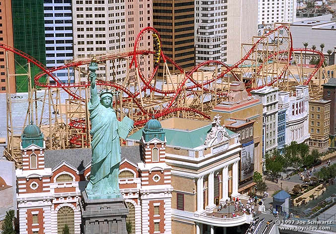 The Big Apple Coaster at the New York New York Hotel and C…