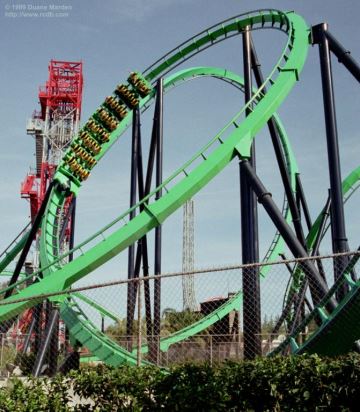Six Flags Magic Mountain Riddlers Revenge The Riddler Revenge