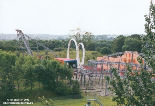 Twin Looper American Adventure Theme Park Ilkeston