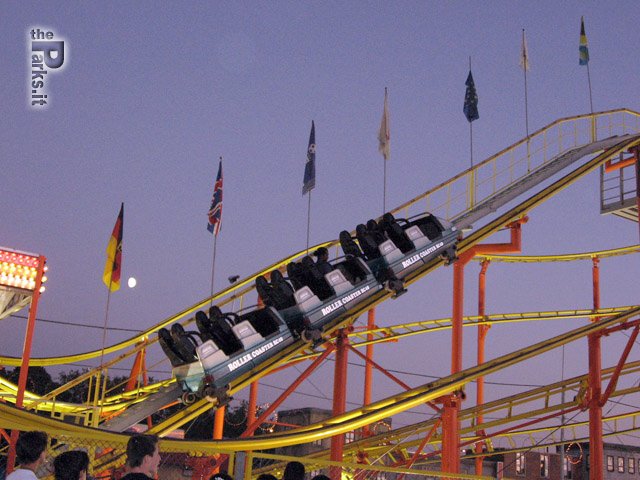 On a large scale game Put up with Roller Coaster - EuroPark Milano Idroscalo (Segrate, Lombardy, Italy)