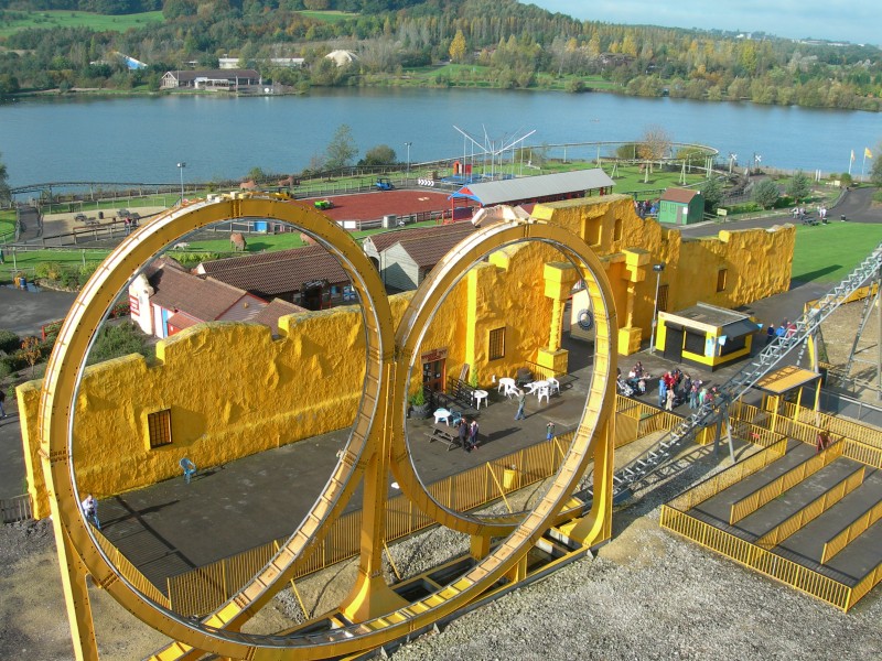 Twin Looper American Adventure Theme Park Ilkeston Derbyshire