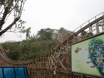 Wood Coaster POV GCI Wooden Roller Coaster Knight Valley China