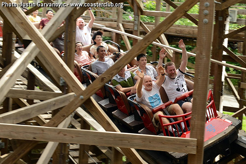 Wood Coaster POV GCI Wooden Roller Coaster Knight Valley China 木质过山车 