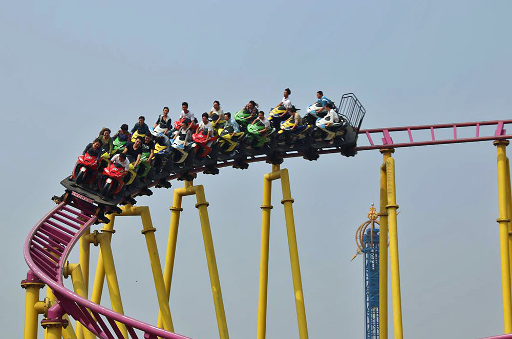 Motor Roller Coaster Colorful World Kaifu Changsha Hunan China