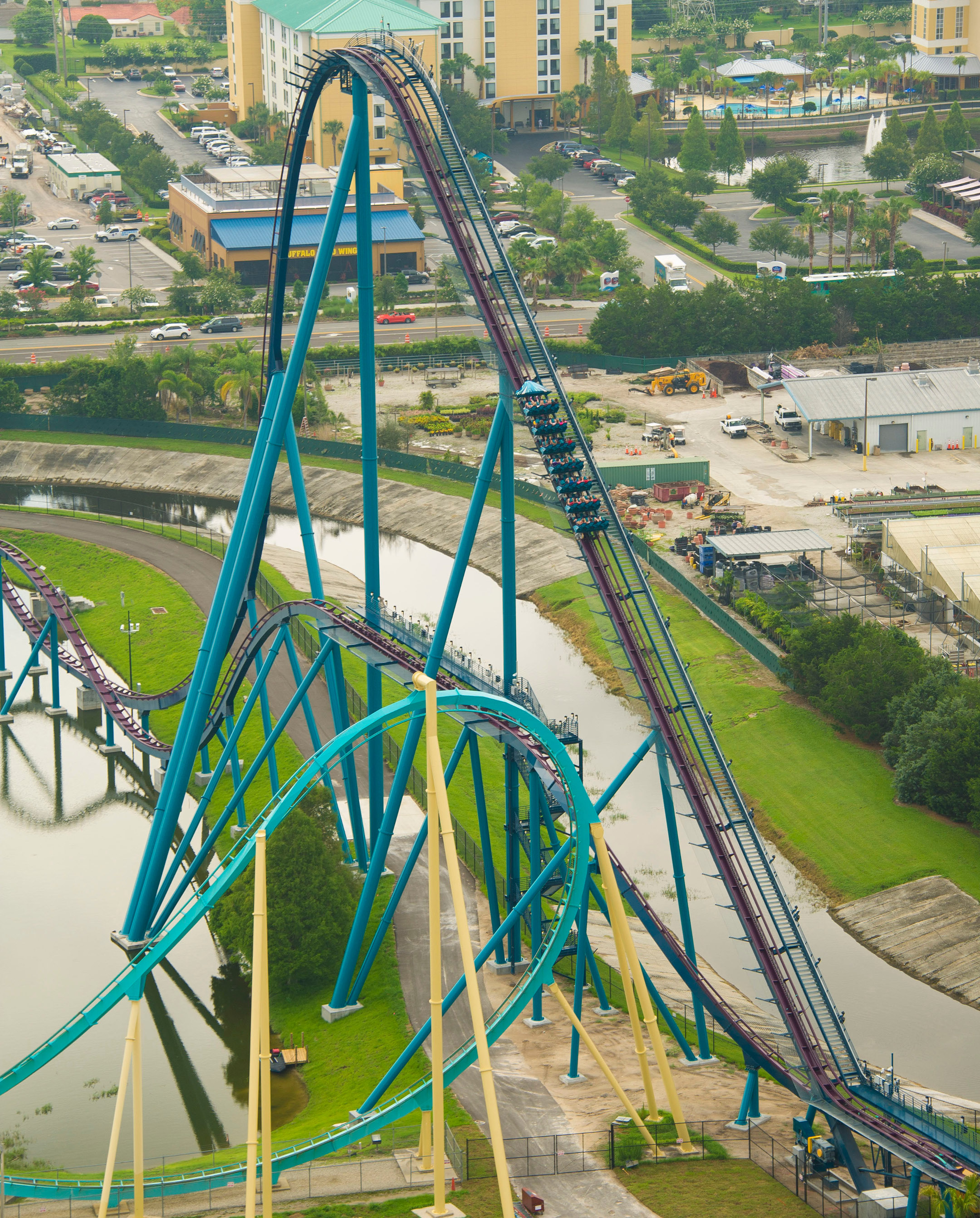 SKYFOX Drone Zone: Mako roller coaster at SeaWorld Orlando