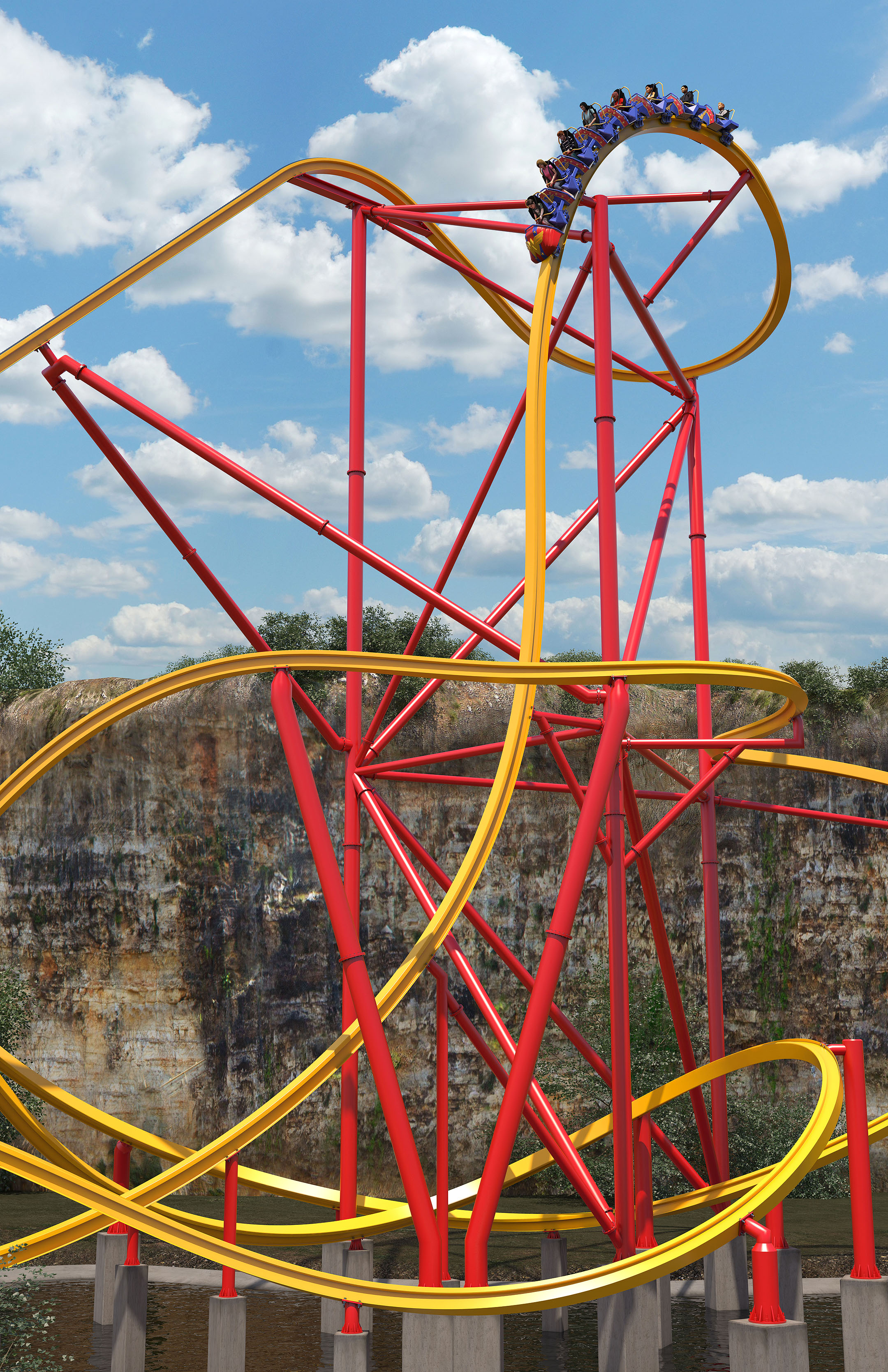 Wonder Woman Golden Lasso Coaster - Six Flags Fiesta Texas San Antonio Texas United States