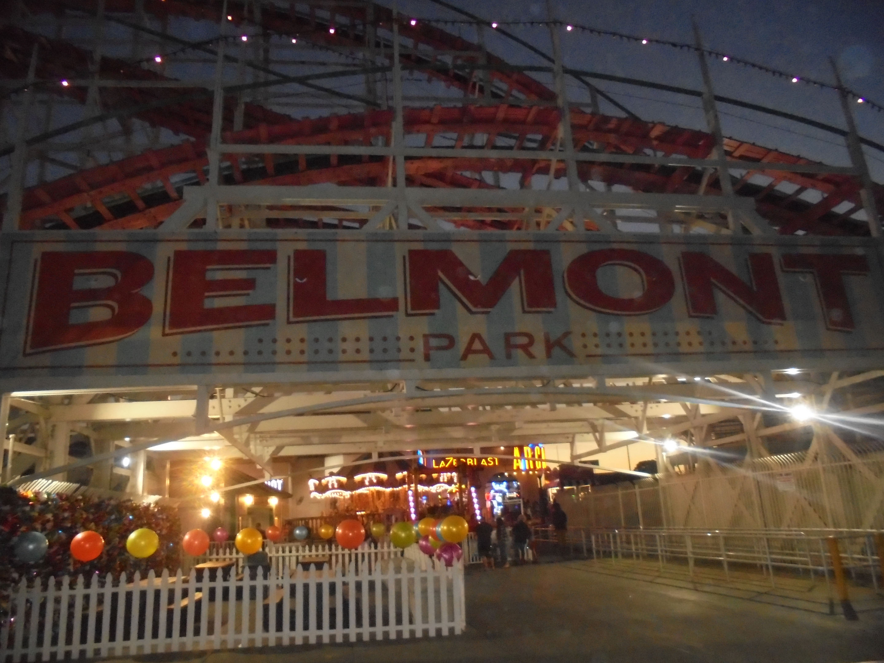 belmont park at night