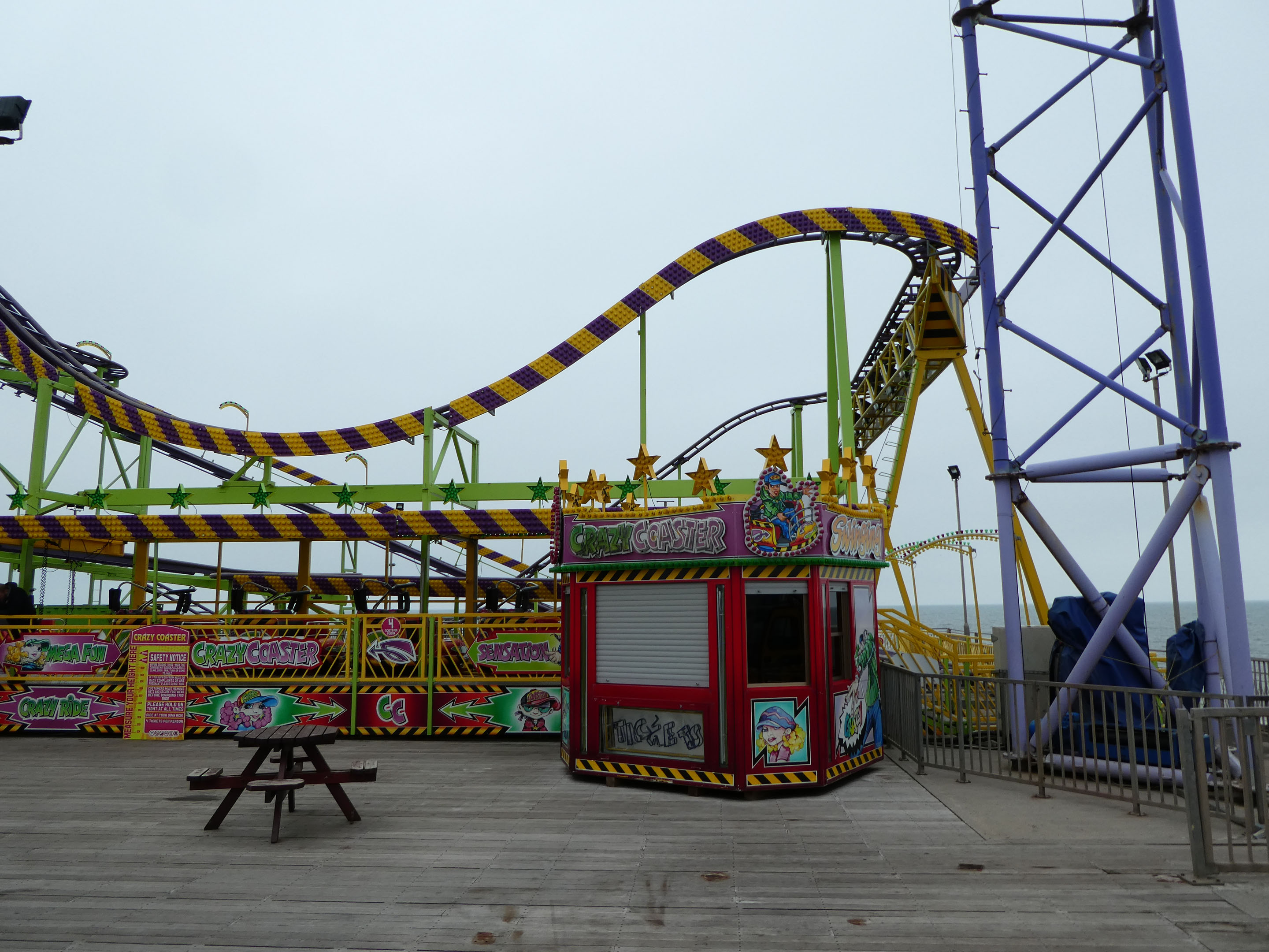 Crazy Coaster South Pier Blackpool Lancashire England United