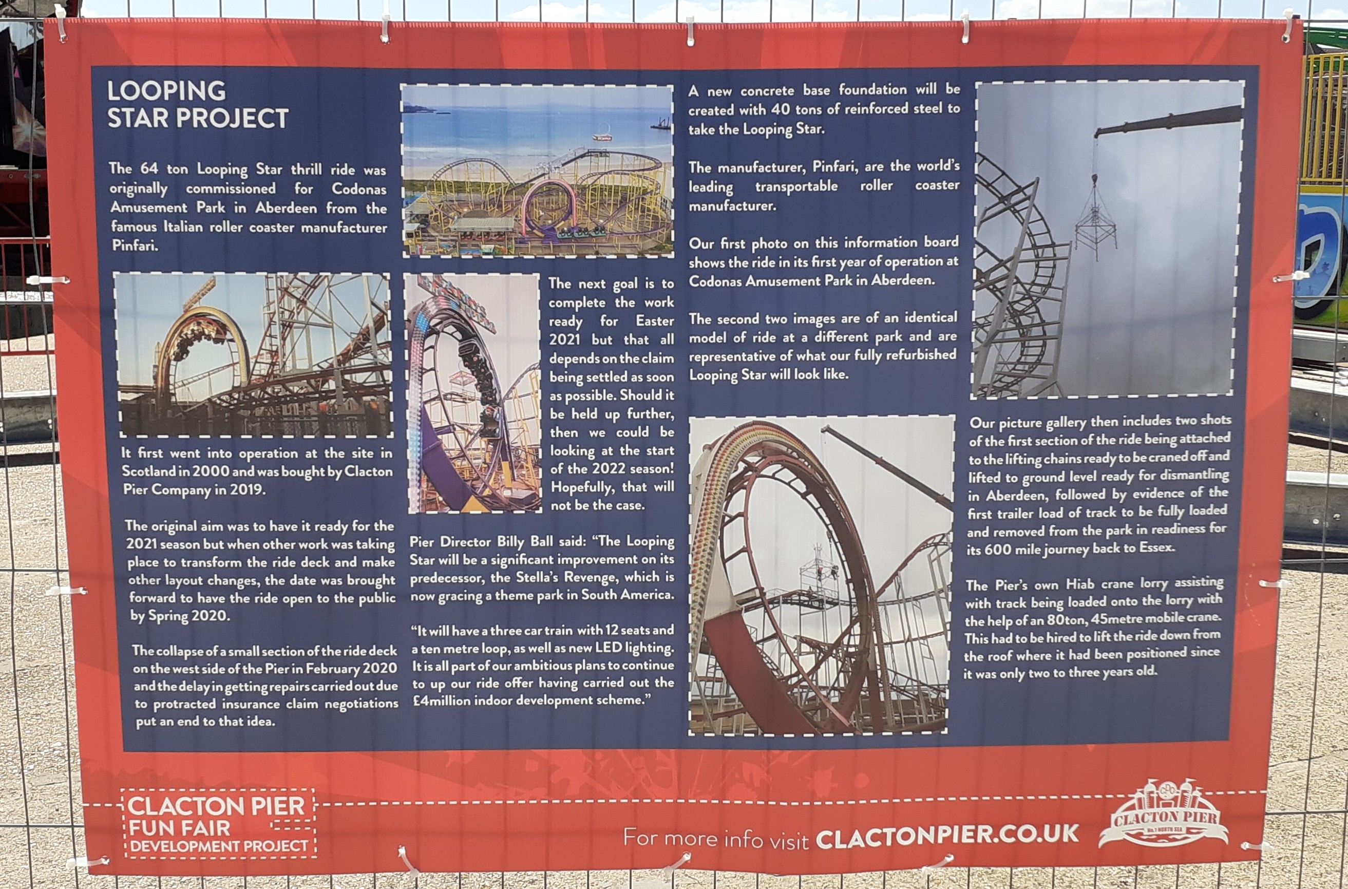 Looping Star Clacton Pier Clacton on sea Essex England